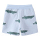 18M-7Y Toddler Girl & Boy Cartoon Crocodile Print Lace-Up Shorts  Children Clothing   
