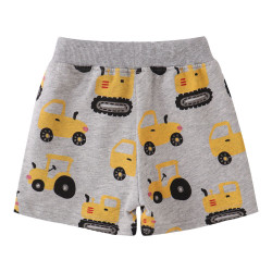 18M-7Y Toddler Girl & Boy Cartoon Engineering Car Print Shorts  Children's Clothing   