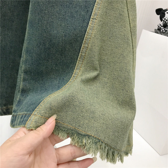 18M-7Y Toddler Girls Patchwork Denim Flared Pants  Girls Clothes   