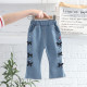 9M-5Y Toddler Girls Love Heart Bow Jeans  Girls Clothes   