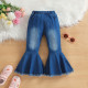 18M-6Y Toddler Girls Washed Denim Bell Bottoms  Girls Fashion Clothes   