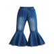 18M-6Y Toddler Girls Washed Denim Bell Bottoms  Girls Fashion Clothes   