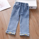 18M-7Y Toddler Girls Embroidered Floral Jeans  Girls Fashion Clothes   