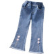 18M-7Y Toddler Girls Floral Casual Wide Leg Jeans  Girls Fashion Clothes   
