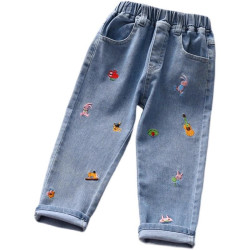 18M-7Y Toddler Girls Embroidered Jeans  Girls Fashion Clothes   