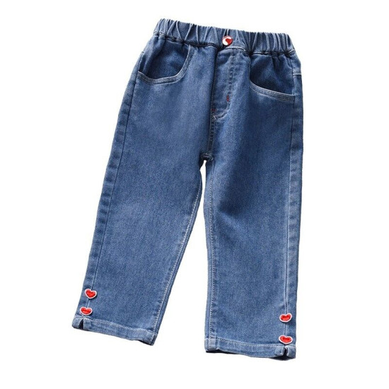 18M-7Y Toddler Girls Love Heart Jeans  Girls Fashion Clothes   