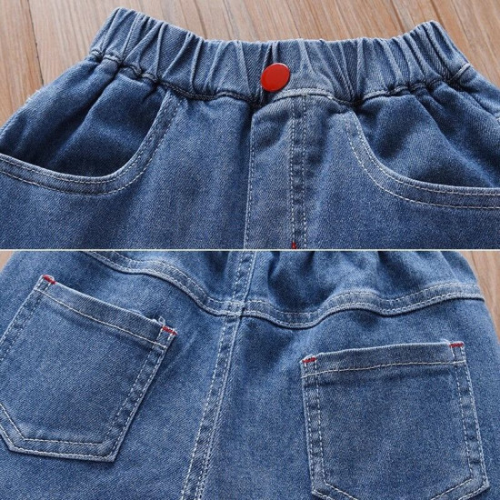 18M-7Y Toddler Girls Love Heart Jeans  Girls Fashion Clothes   