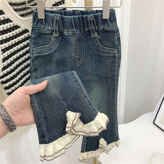 9M-6Y Toddler Girls Stretch Slit Flared Jeans  Girls Clothes   
