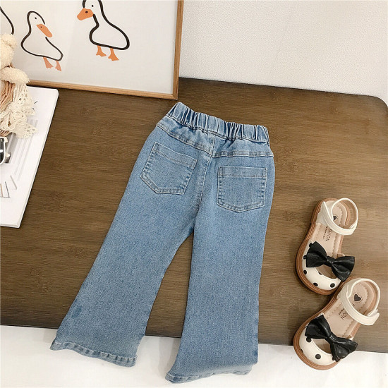 18M-7Y Toddler Girls Strawberry Flared Jeans  Girls Fashion Clothes  