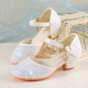 Girls Sequin Crystal Princess Shoes Dress Matching   