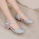 Girls Sequin Crystal Princess Shoes Dress Matching   