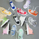 Fashionable Casual Lace-Up High-Top Canvas Shoes For Kids  Accessories   