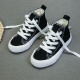 Fashionable Casual Lace-Up High-Top Canvas Shoes For Kids  Accessories   