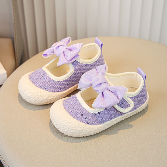 Toddler Girls Bow Canvas Shoes  Accessories   