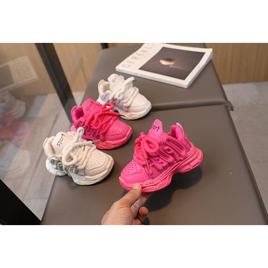 Kids Sport Eyelets Lace-Up Breathable Sneakers  Kids Shoes   