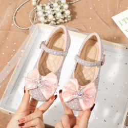Kids Girls Bow Crown Crystal Princess Shoes  Girls Fashion Clothes   