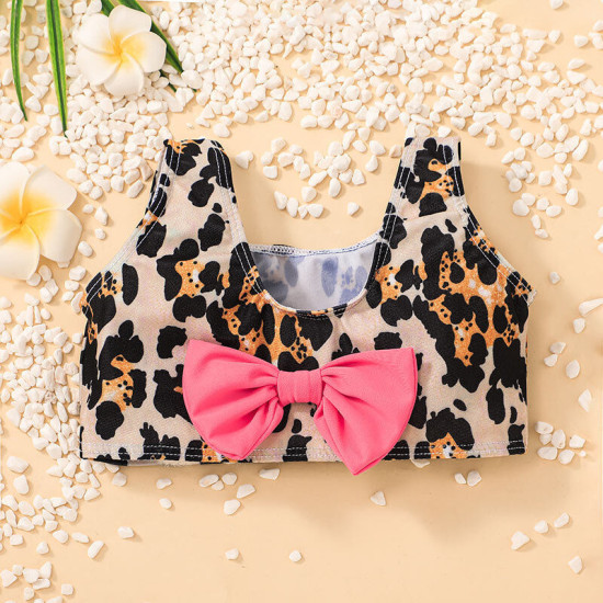 9M-5Y Toddler Girls Leopard Print Bikini Two Piece Swimsuit Set  Girls Clothes   