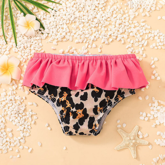 9M-5Y Toddler Girls Leopard Print Bikini Two Piece Swimsuit Set  Girls Clothes   