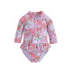 9M-5Y Toddler Girls Floral Long Sleeve One Piece Swimsuit  Girls Clothes   