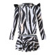 2-12Y Kids Girls Flying Sleeve Long Sleeve Tankini Swimsuit  Clothing Kidswear   
