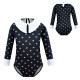 3-9Y Toddler Girl Cartoon Print Lapel Long-Sleeved One-Piece Swimsuit  Clothing Kidswear   