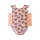 9M-5Y Toddler Girls Bull Head Letter Print Tassel One-Piece Swimsuit  Girls Clothes   