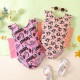 9M-5Y Toddler Girls Bull Head Letter Print Tassel One-Piece Swimsuit  Girls Clothes   