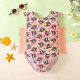 9M-5Y Toddler Girls Bull Head Letter Print Tassel One-Piece Swimsuit  Girls Clothes   