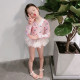 18M-7Y Toddler Girl Unicorn Cat Print Long-Sleeved Mesh Skirt Hem One-Piece Swimsuit Fashion Girl    