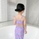 18M-12Y Kids Girls Swimwear & Beachwear Sets Fish Scale Print Camisole Top And Fishtail Wrapped Leggings & Trunks  Kid Clothing   