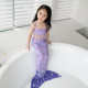 18M-12Y Kids Girls Swimwear & Beachwear Sets Fish Scale Print Camisole Top And Fishtail Wrapped Leggings & Trunks  Kid Clothing   