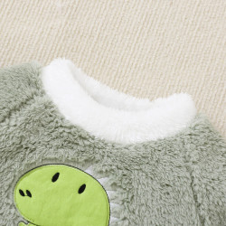 12M-5Y Unisex Dinosaur Embroidery Plush Sets  Toddler Boutique Clothing   