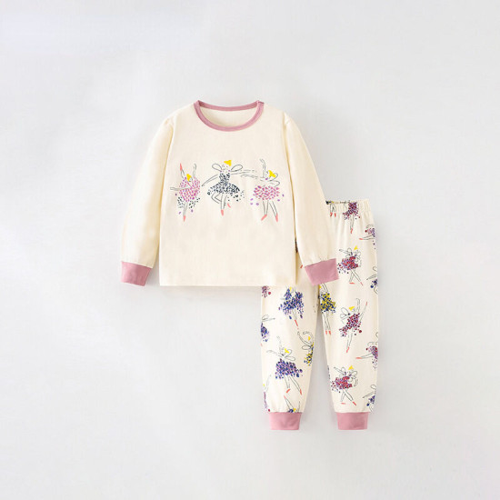 18M-7Y Toddler Girls Loungewear Sets Fairy Print Tops And Pants  Girls Clothes   