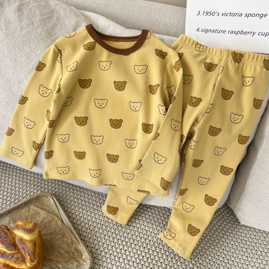 9M-7Y Toddler Girls And Boys Loungewear Sets Cartoon Print  Toddler Boutique Clothing   