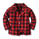 9M-9Y Kids Lapel Single Breasted Plaid Long Sleeve Pajama Set  Toddler Boutique Clothing  