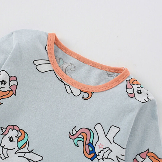 18M-7Y Toddler Girls Sets Unicorn Long Sleeve Tops And Pants  Girls Fashion Clothes  