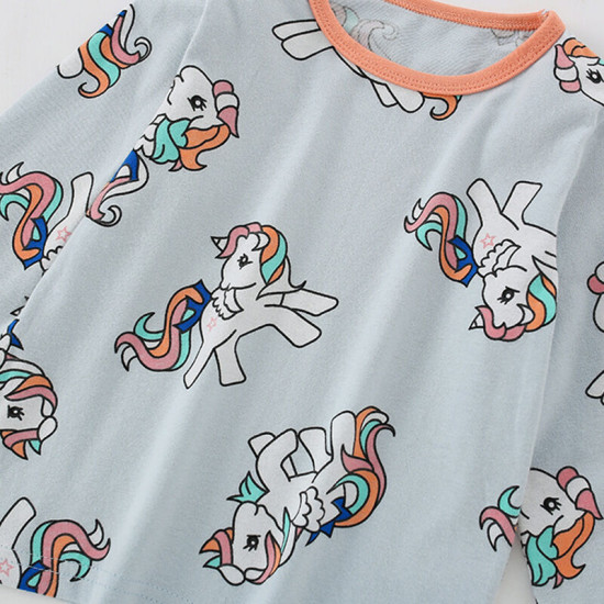 18M-7Y Toddler Girls Sets Unicorn Long Sleeve Tops And Pants  Girls Fashion Clothes  