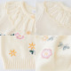 12M-6Y Toddler Girls Embroidered Floral Knitted Cardigan Sweater  Girls Clothes   