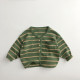 9M-6Y Toddler Striped V-Neck Knitted Cardigan Sweater  Toddler Boutique Clothing   