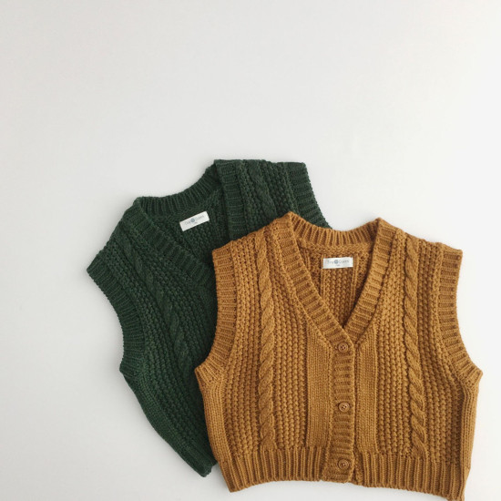 9M-6Y Unisex V-Neck Pullover Knitted Vest Sweater  Toddler Boutique Clothing   