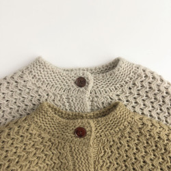 9M-6Y Unisex Pineapple Textured Knit Cardigan Sweater  Toddler Boutique Clothing   