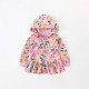 18M-7Y Toddler Girls Floral Zipper Hooded Sweatshirt  Girls Fashion Clothes   