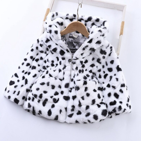 18M-7Y Toddler Girls Leopard Print Zipper Hooded Jackets & Coats  Girls Clothes   