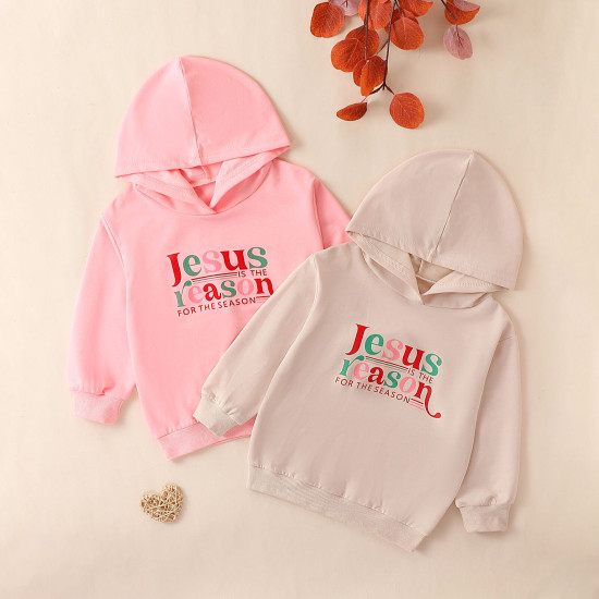 2-7Y Unisex Letter Hooded Sweatshirts  Toddler Boutique Clothing   
