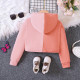 4-9Y Kids Girls Contrast Color Butterfly Patchwork Hooded Sweatshirt  Clothing Kidswear   