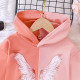 4-9Y Kids Girls Contrast Color Butterfly Patchwork Hooded Sweatshirt  Clothing Kidswear   