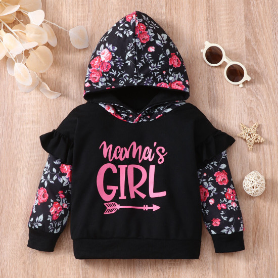 18M-6Y Toddler Girls Long Sleeve Hooded Sweatshirt  Girls Clothes   