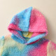 9M-5Y Toddler Boys And Girls Lamb Wool Tie-Dye Hooded Sweatshirt  Toddler Boutique Clothing   