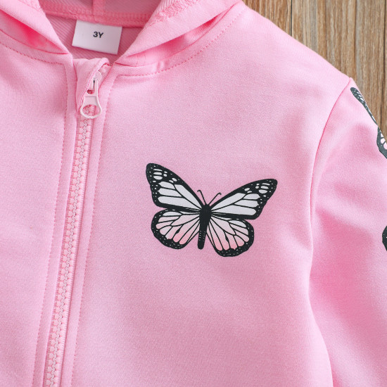 18M-6Y Toddler Butterfly Zipper Hoodie  Toddler Boutique Clothing   