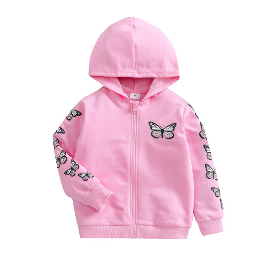 18M-6Y Toddler Butterfly Zipper Hoodie  Toddler Boutique Clothing   